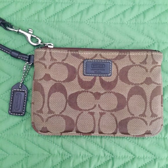 Coach Signature Wristlet - Picture 1 of 8
